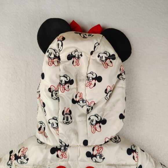 Disney Minnie Mouse Jacket Girls 3T Winter Puffer Sherpa Lined - Picture 6 of 13